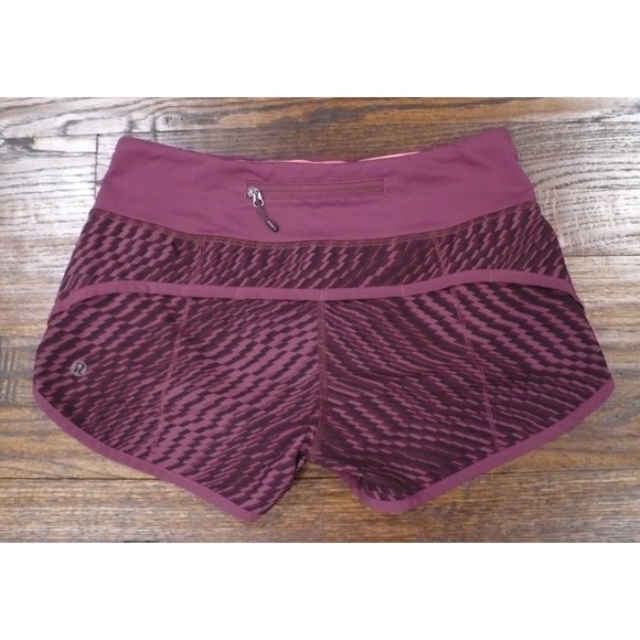 lululemon athletica Pants - Lululemon Athletica Women's Speed Shorts Red Grape Size 2